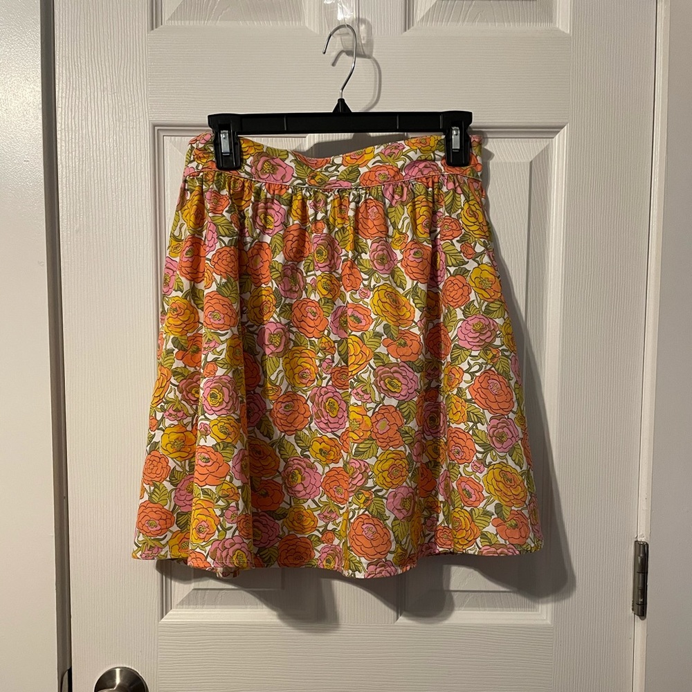Tulle brand mini skirt 60s inspired floral sz L